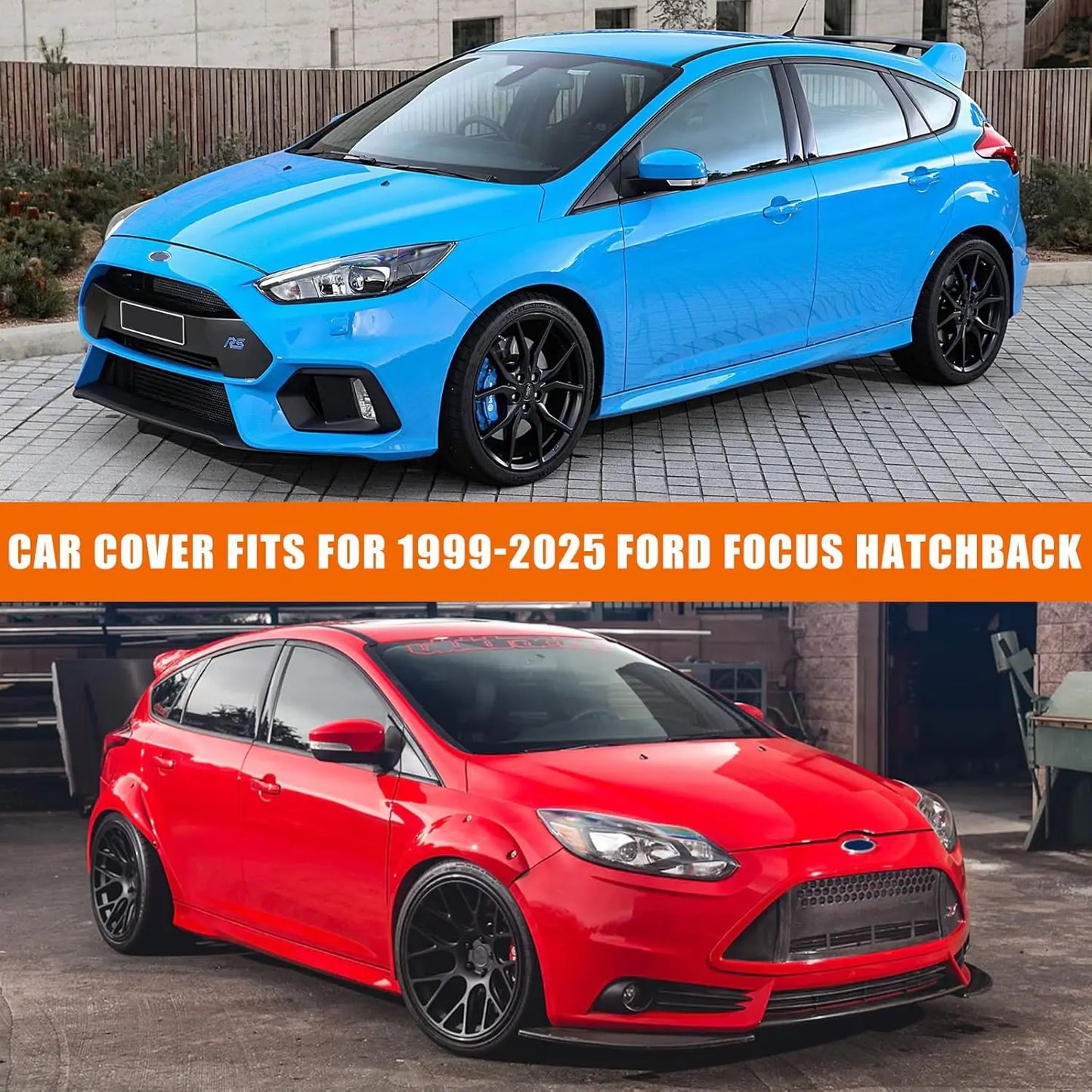 Waterproof Car Cover for Ford Focus Hatchback (1999-2025) - 6-Layer Protection