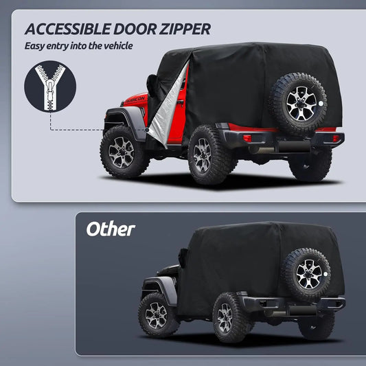 All-Season Waterproof 2-Door Jeep Wrangler Cover (1987-2025)